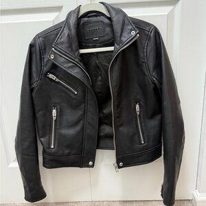 Blank NYC Black Leather Moto Jacket